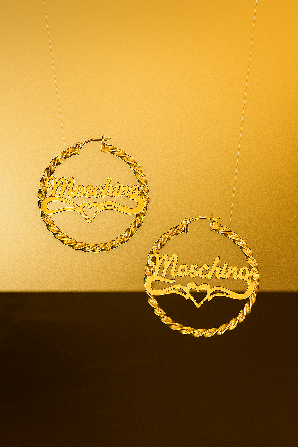 Twirl Hoop Name Earings