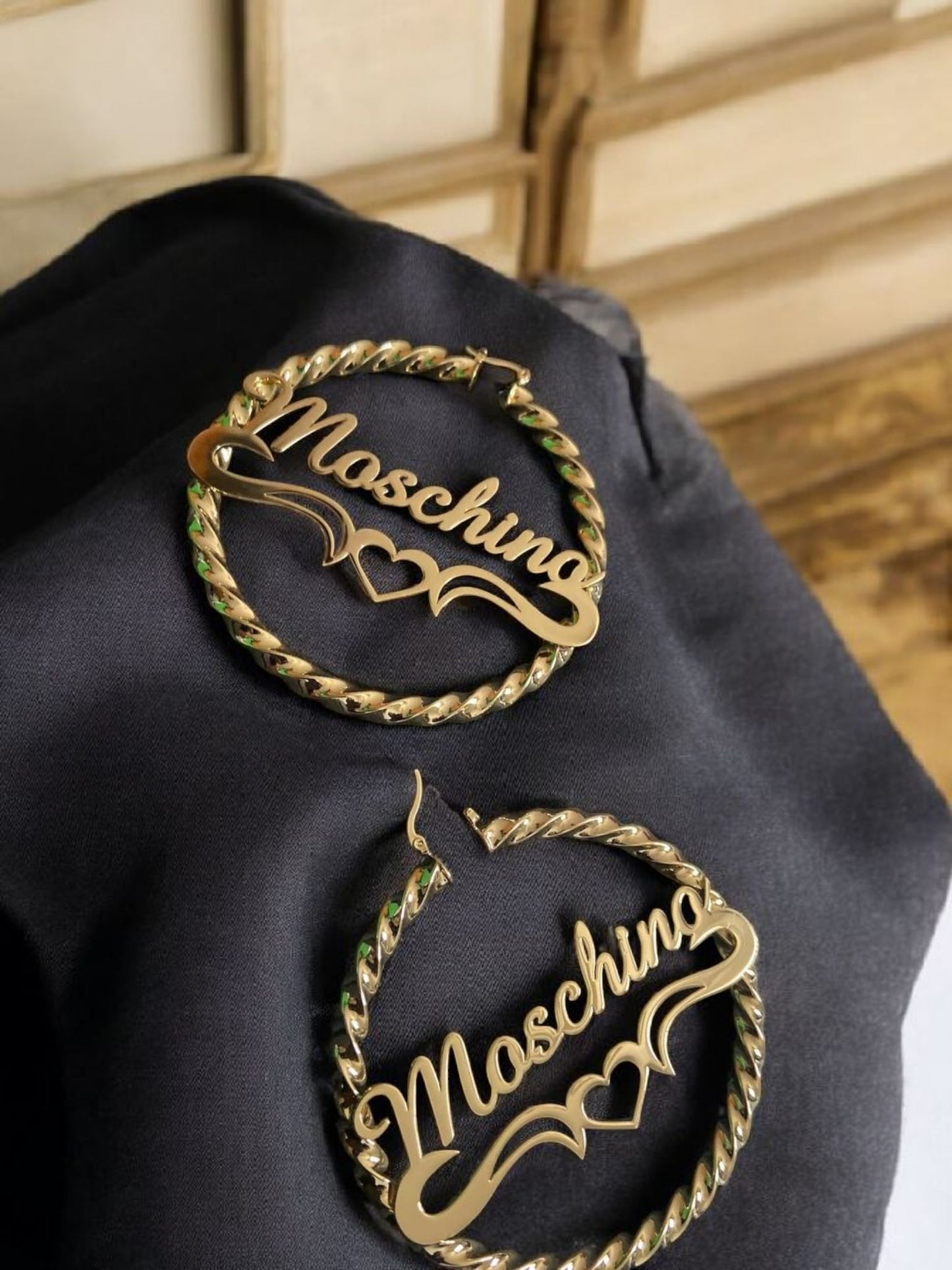 Twirl Hoop Name Earings