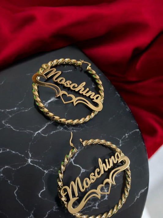 Custom Twisted Hoop Earring